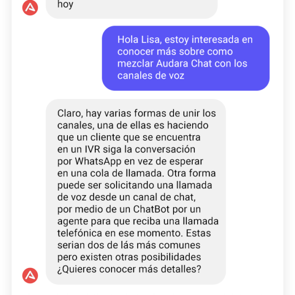 Audara Chat WhatsApp Slide
